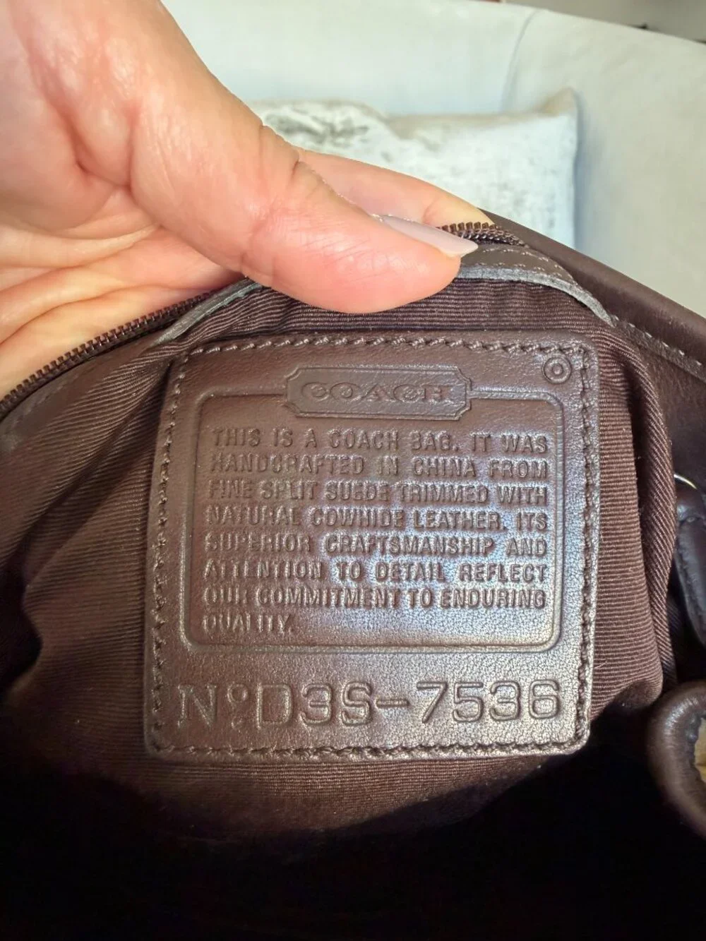 Vintage Y2K Coach Hamptons Suede Satchel